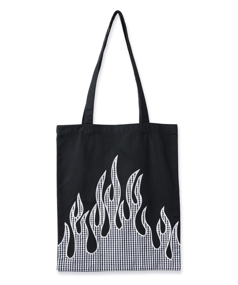 FLAME PATTERN TOTE BAG