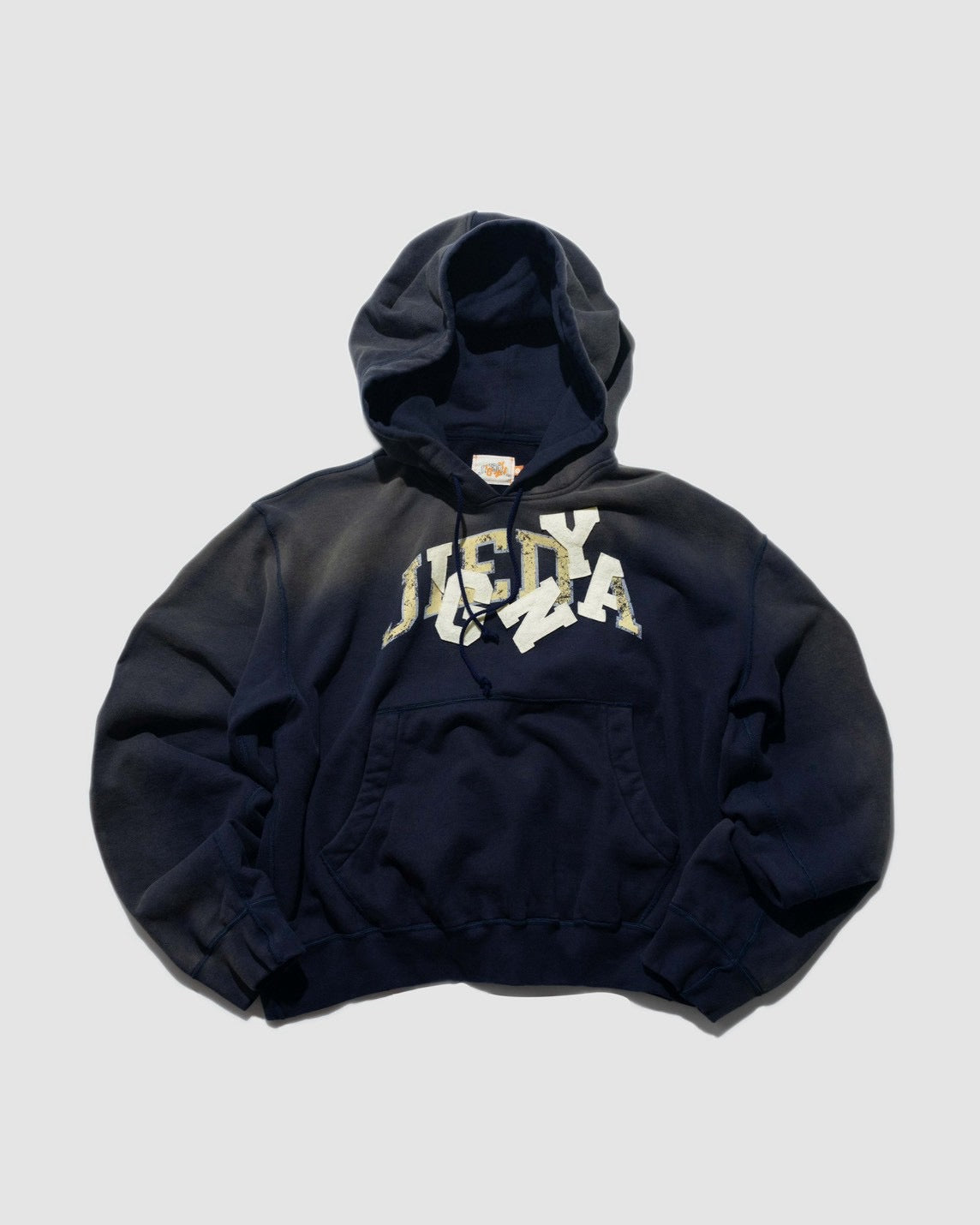 YANGI × JIEDA Vintage Distressed Fades Hoodie
