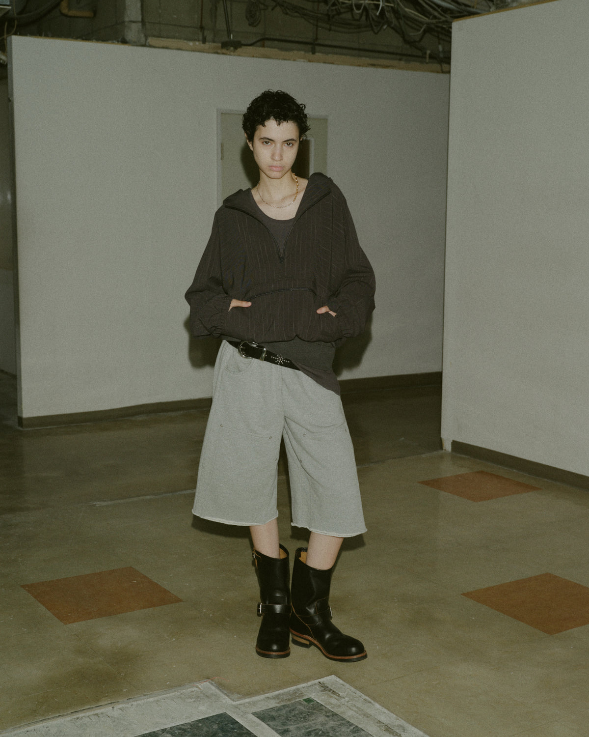 3/4 DOUBLE KNEE SWEAT PANTS