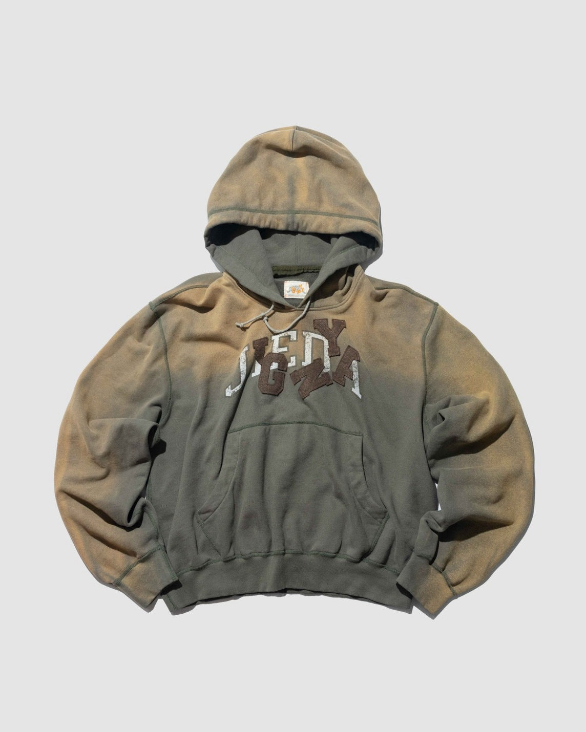 YANGI × JIEDA Vintage Distressed Fades Hoodie
