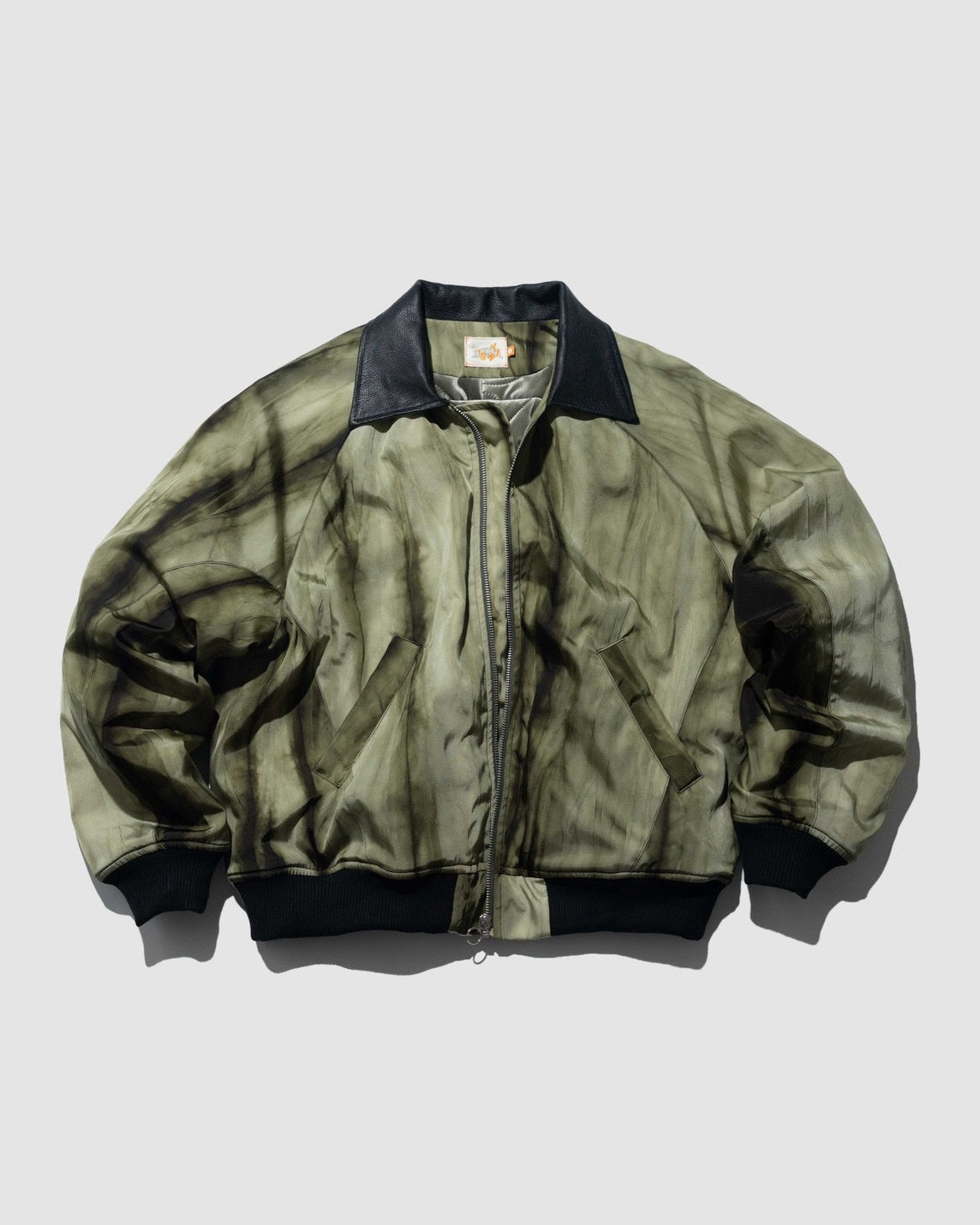 YANGI × JIEDA Lambskin Collar Bomber Jacket