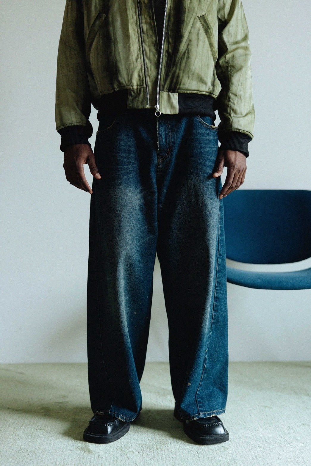 YANGI × JIEDA Vintage Distressed Fades Denim