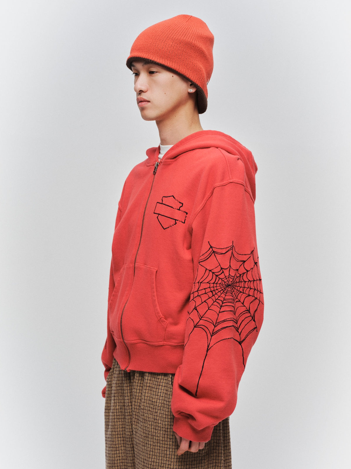 SPYDER-EMBROIDERED SLEEVE HOODIE