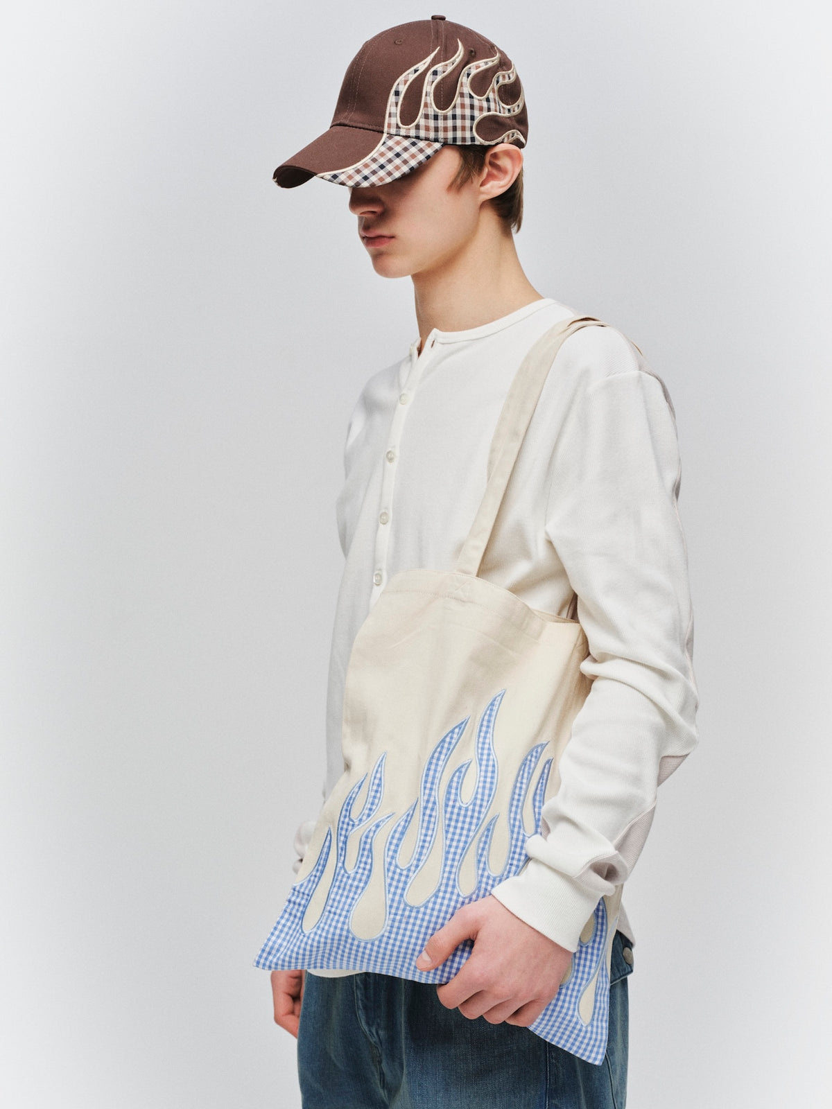 FLAME PATTERN TOTE BAG
