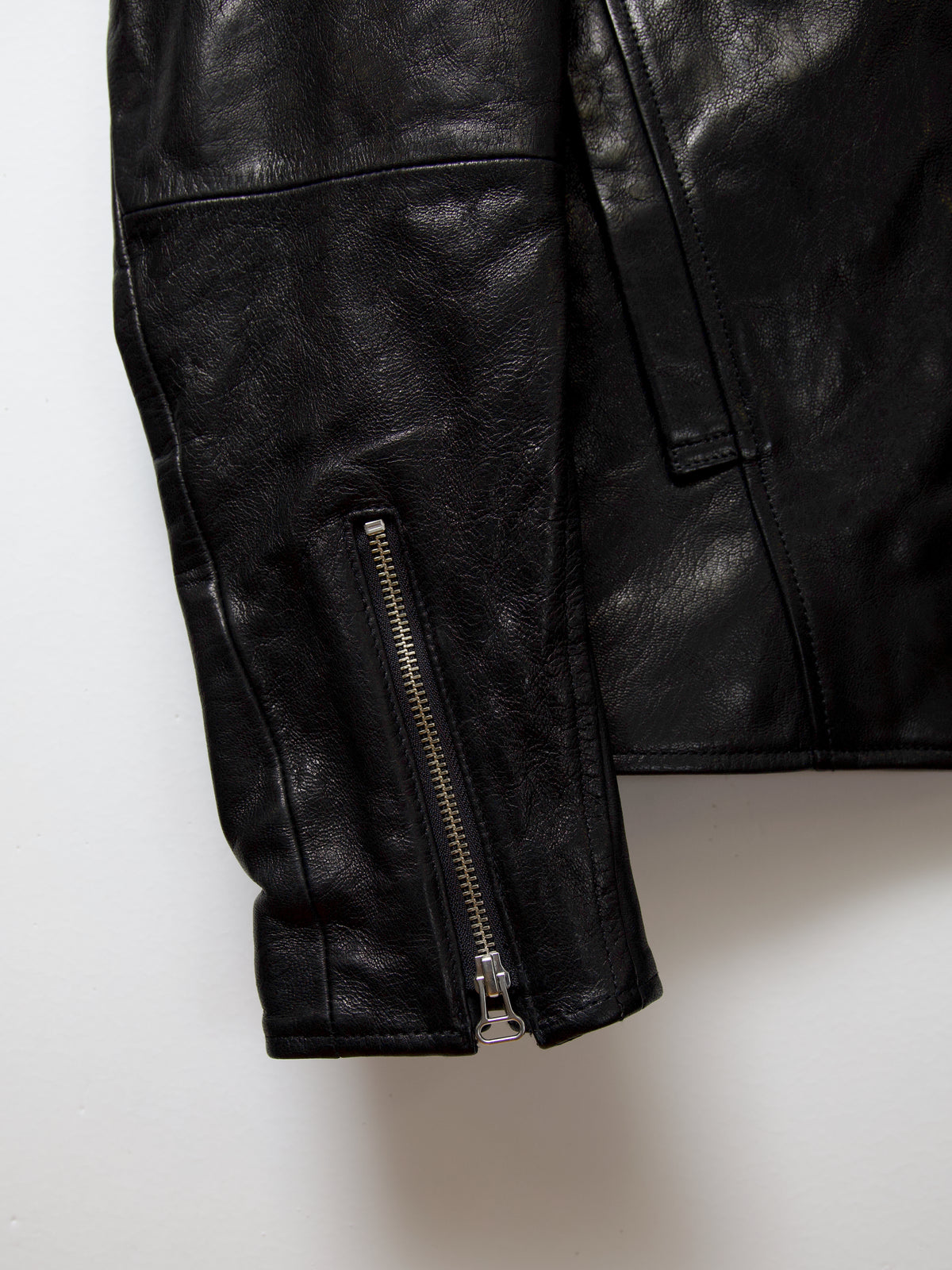 DRAPING LEATHER JACKET