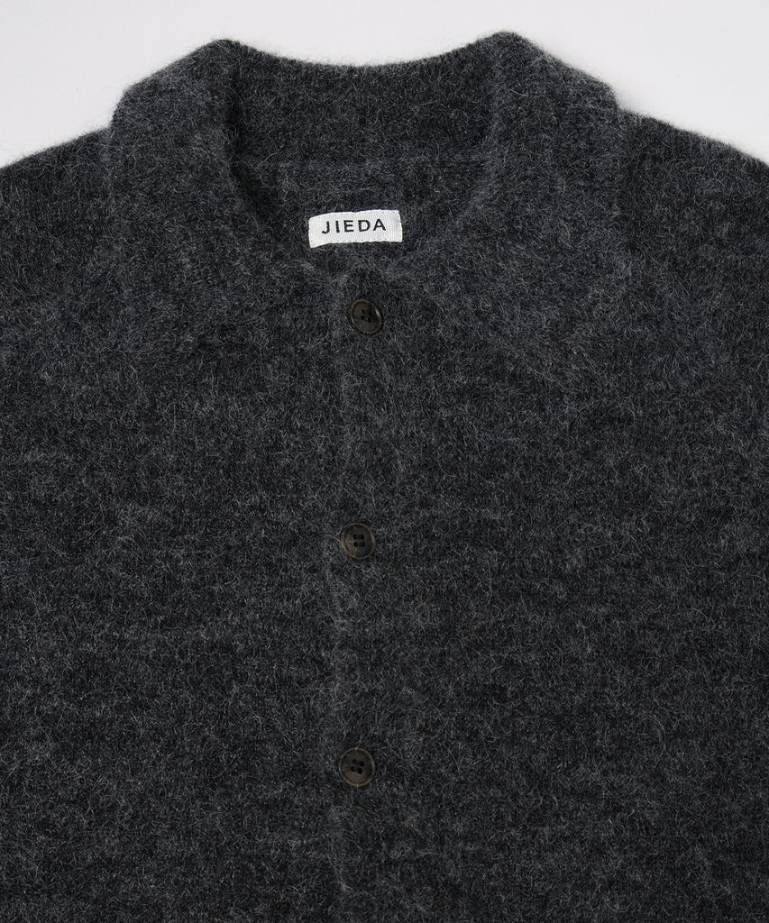 LAYERED MOHAIR KNIT SHIRT