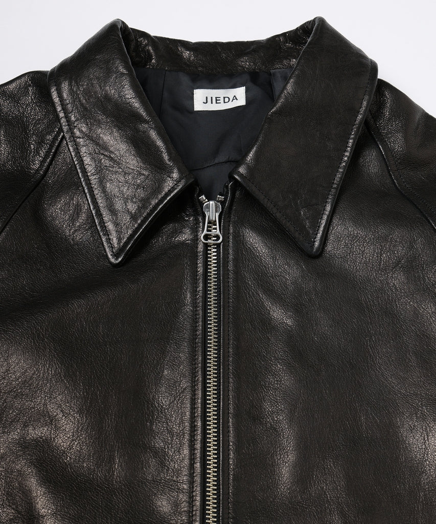 DRAPING LEATHER JACKET