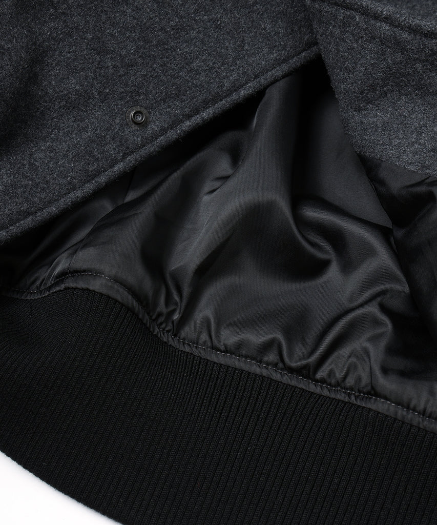 DRAPING VARSITY JACKET
