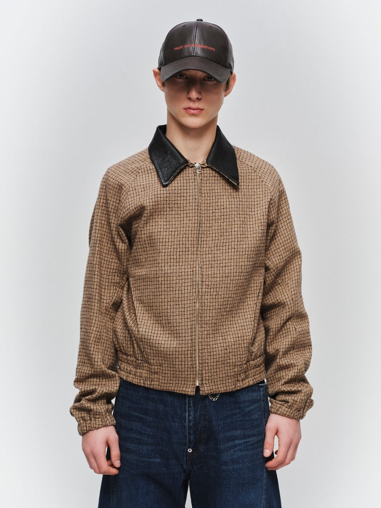 LEATHER COLLAR SHORT JACKET
