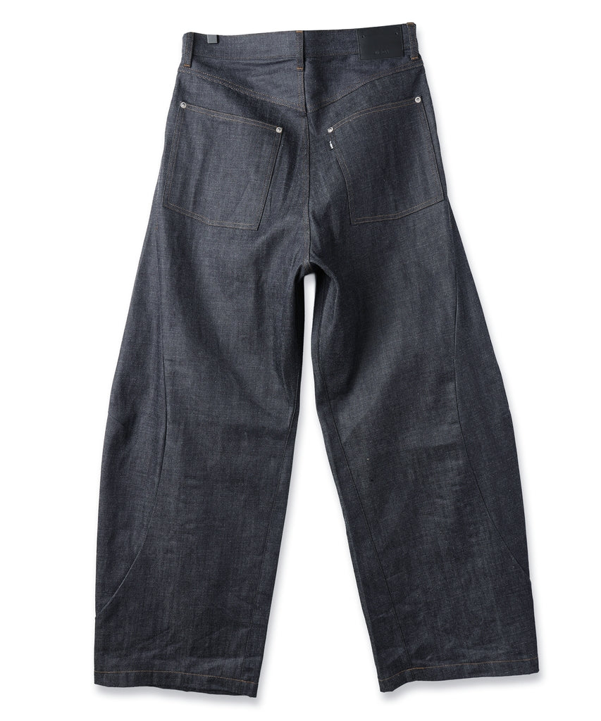 DRAPING DENIM PANTS