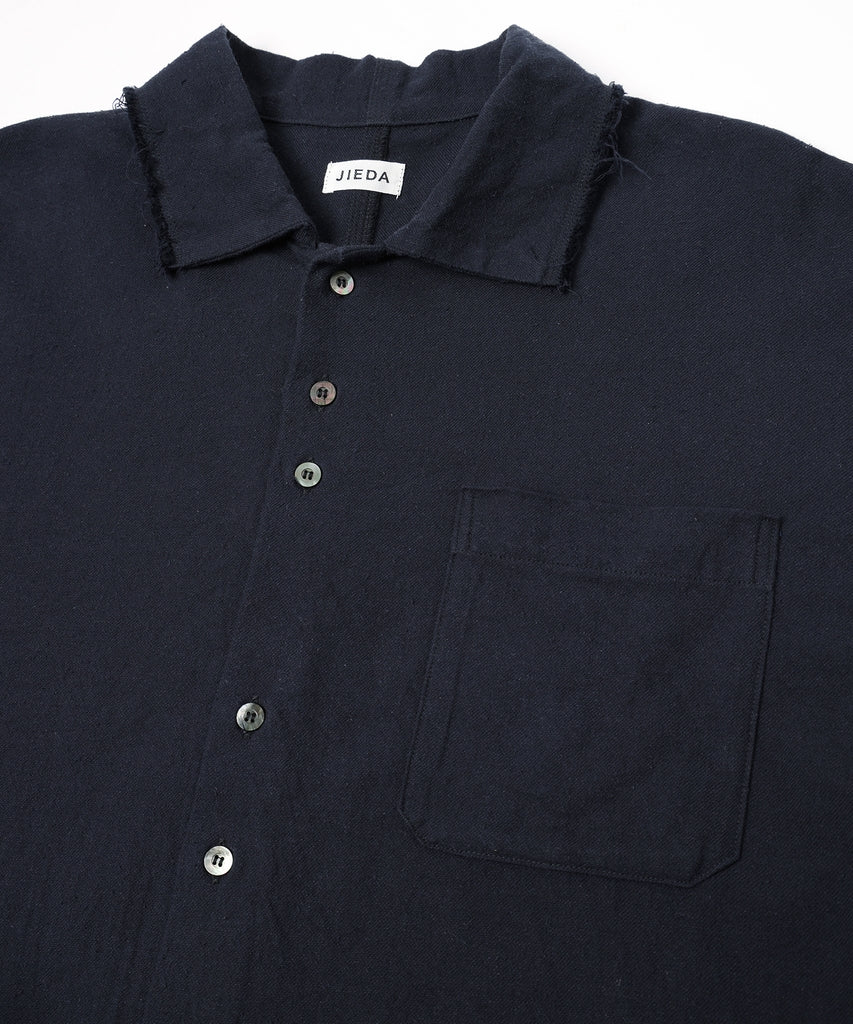 COTTON SILK CUT-OFF SHORT SHIRT