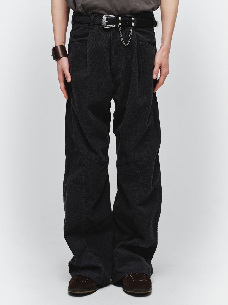 ENGINEERED DRAPING FLARE CORDUROY PANTS