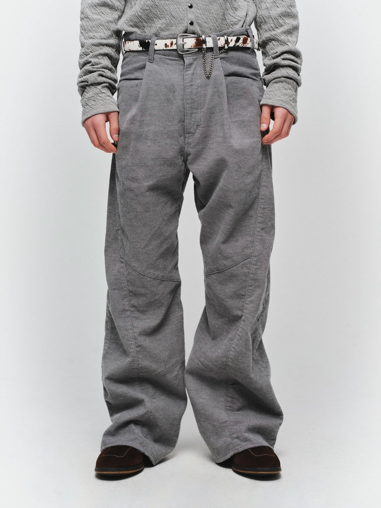 ENGINEERED DRAPING FLARE CORDUROY PANTS