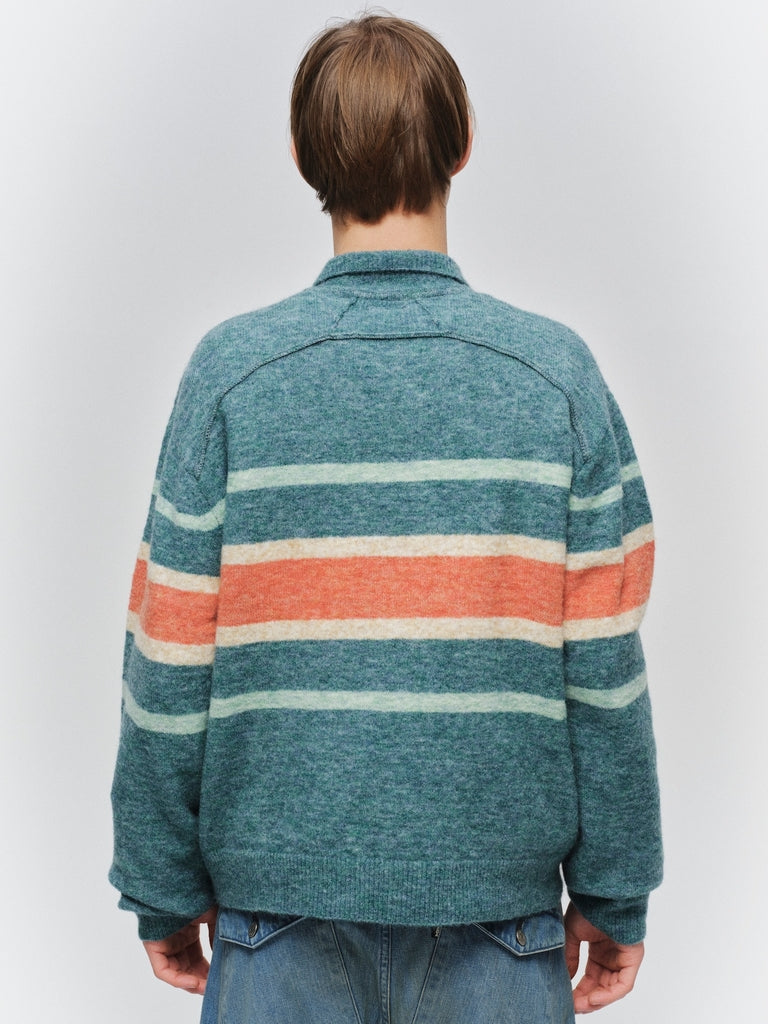 STRIPED KNIT POLO