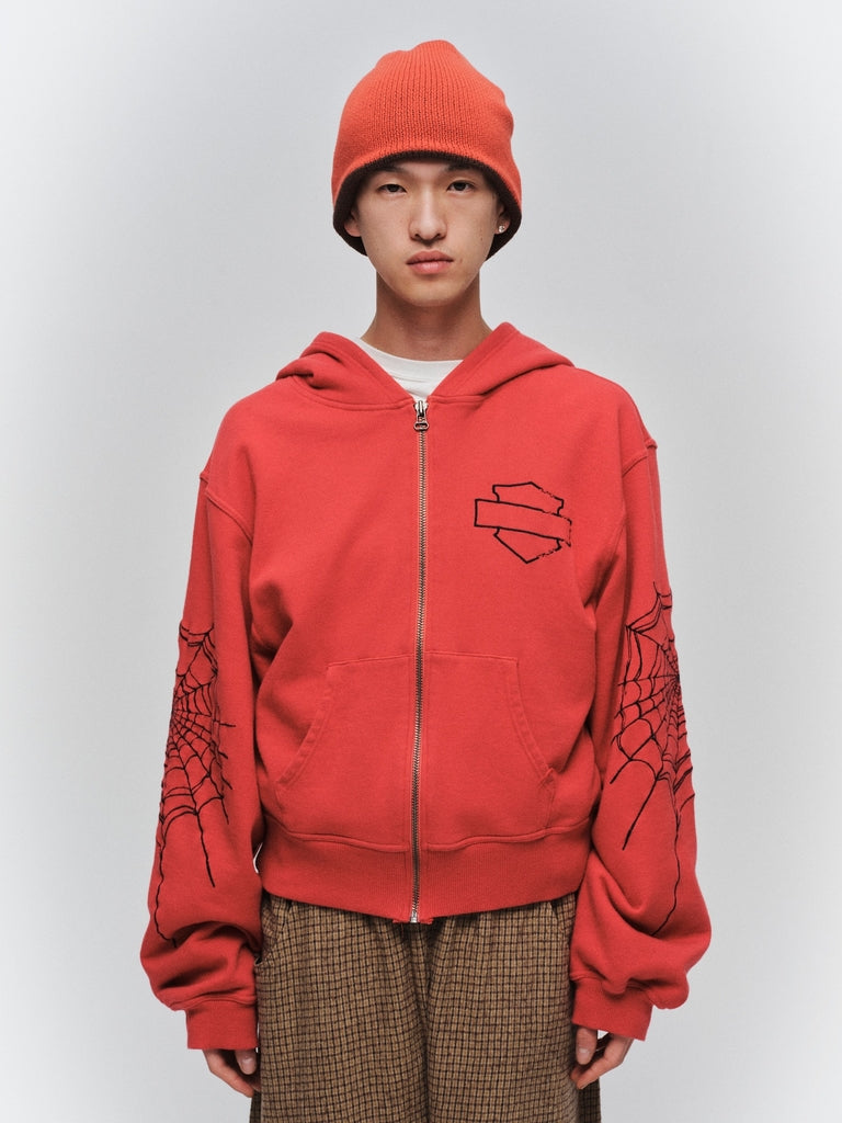 SPYDER-EMBROIDERED SLEEVE HOODIE