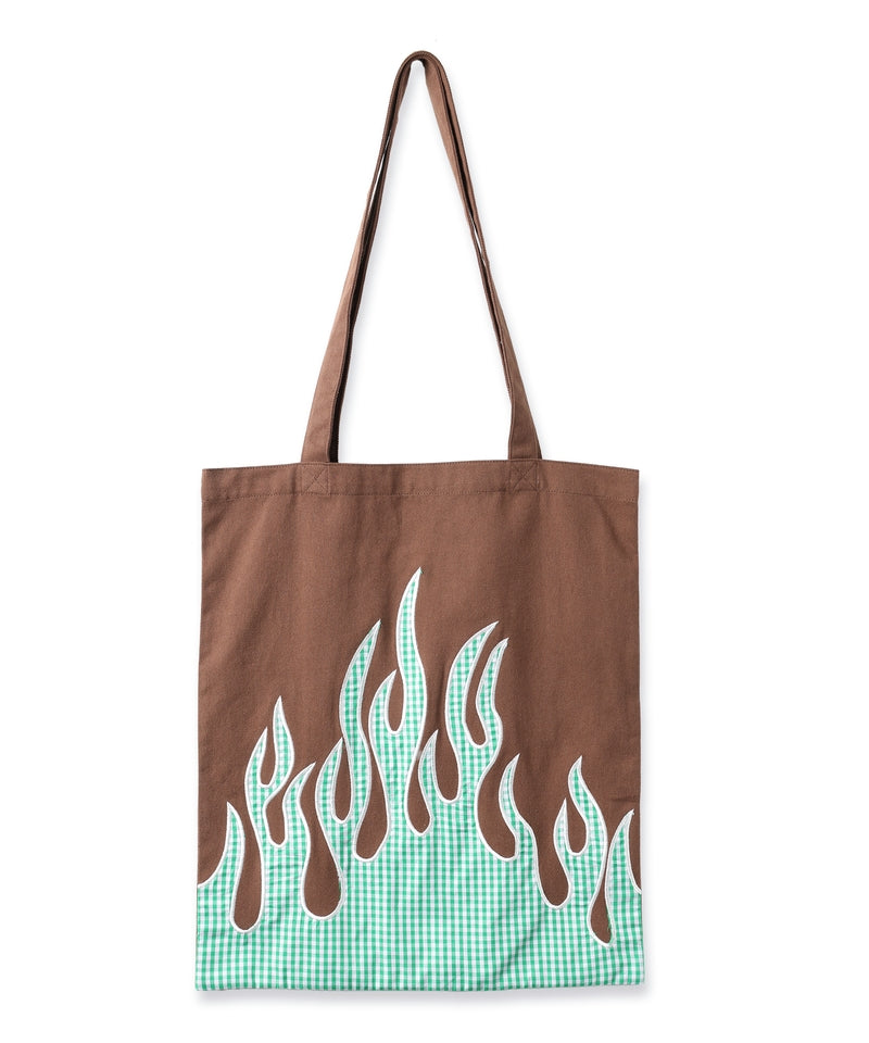 FLAME PATTERN TOTE BAG