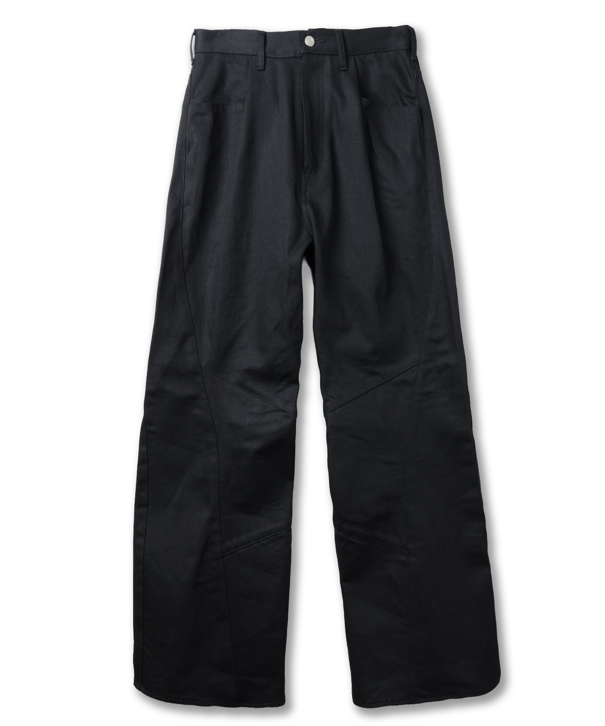 ENGINEERED DRAPING FLARE DENIM PANTS
