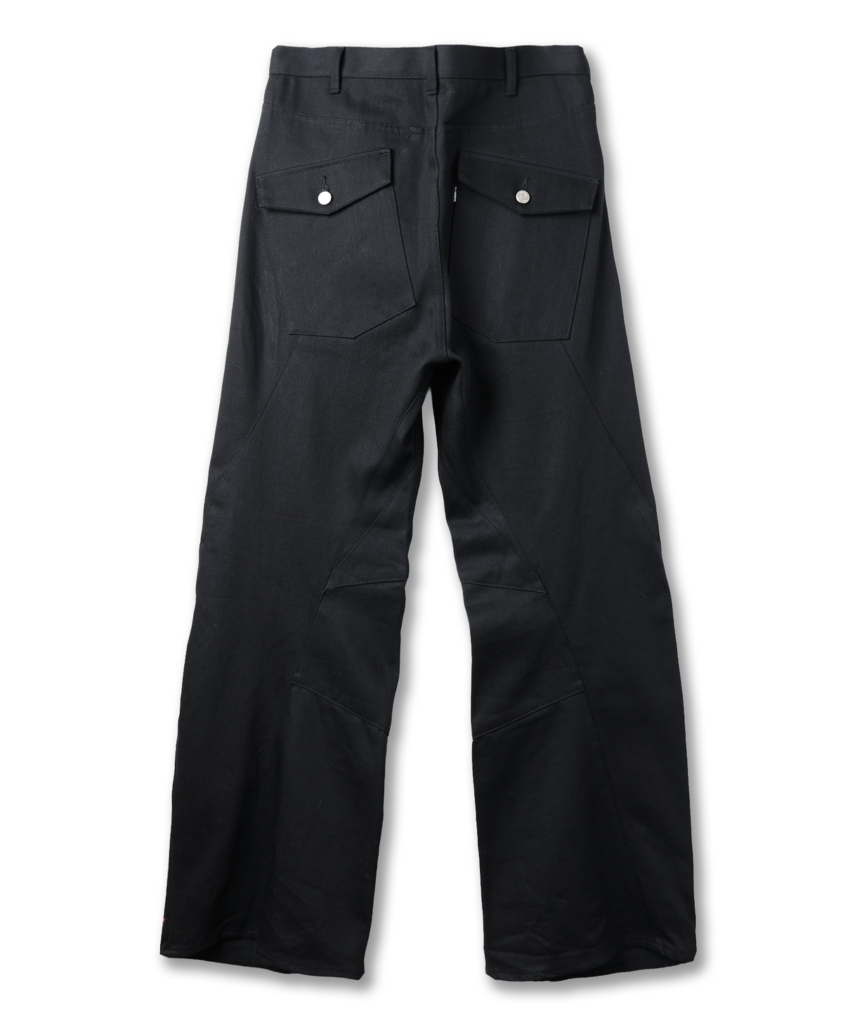 ENGINEERED DRAPING FLARE DENIM PANTS