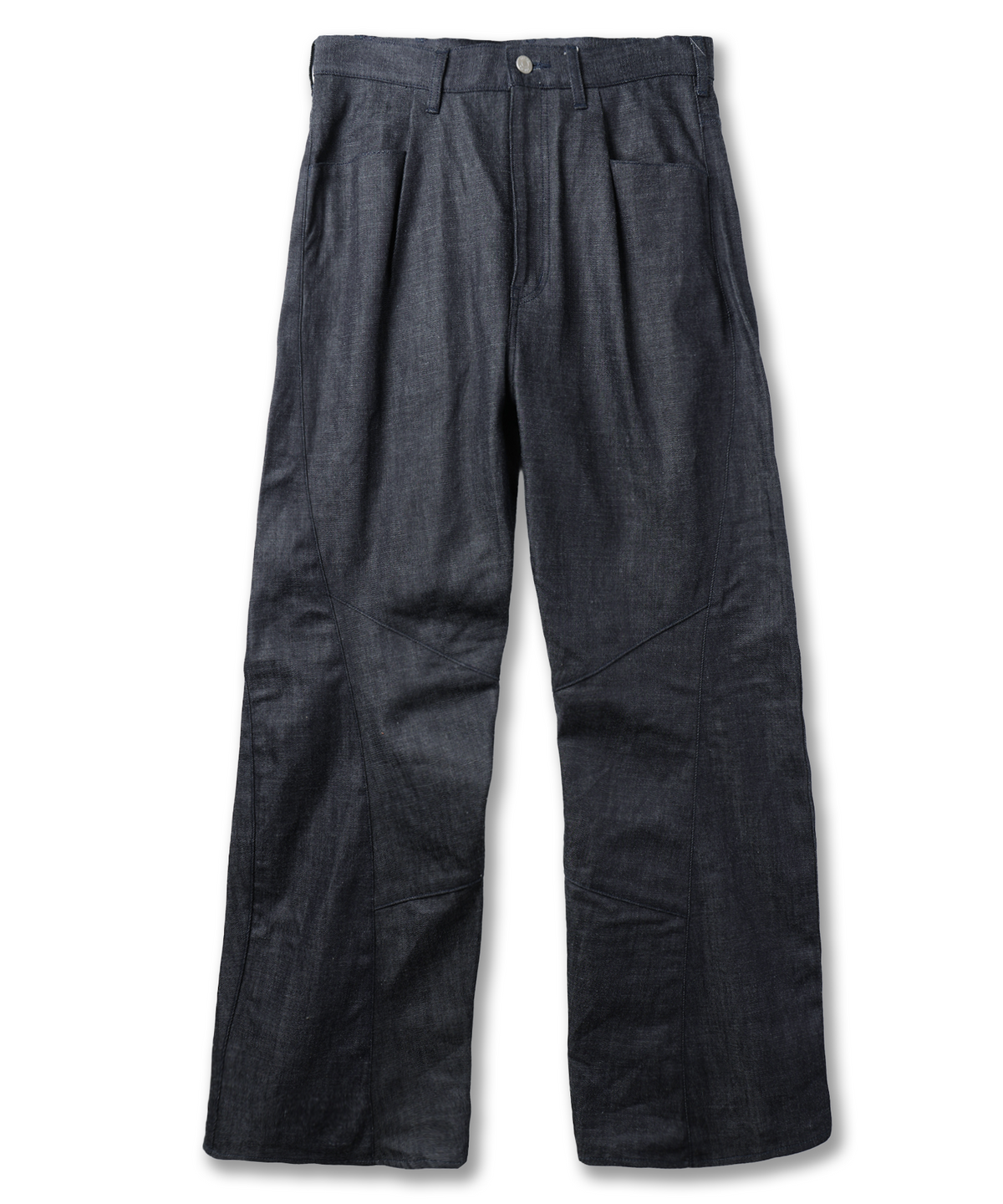 ENGINEERED DRAPING FLARE DENIM PANTS