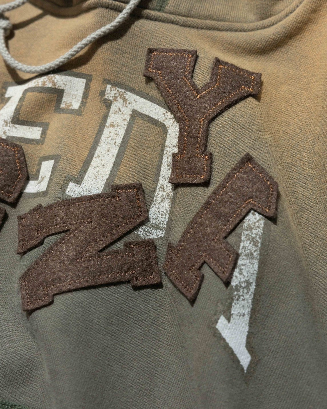 YANGI × JIEDA　Vintage Distressed Fades Hoodie