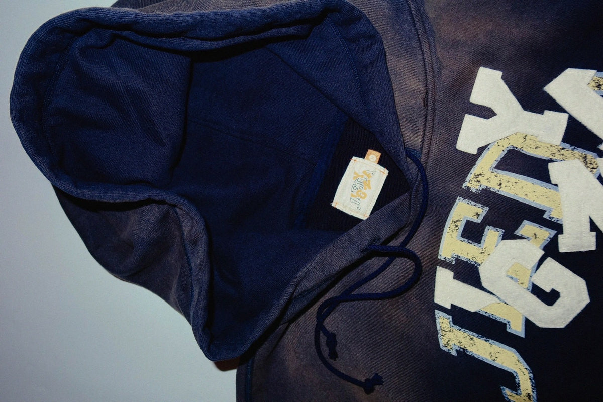 YANGI × JIEDA　Vintage Distressed Fades Hoodie