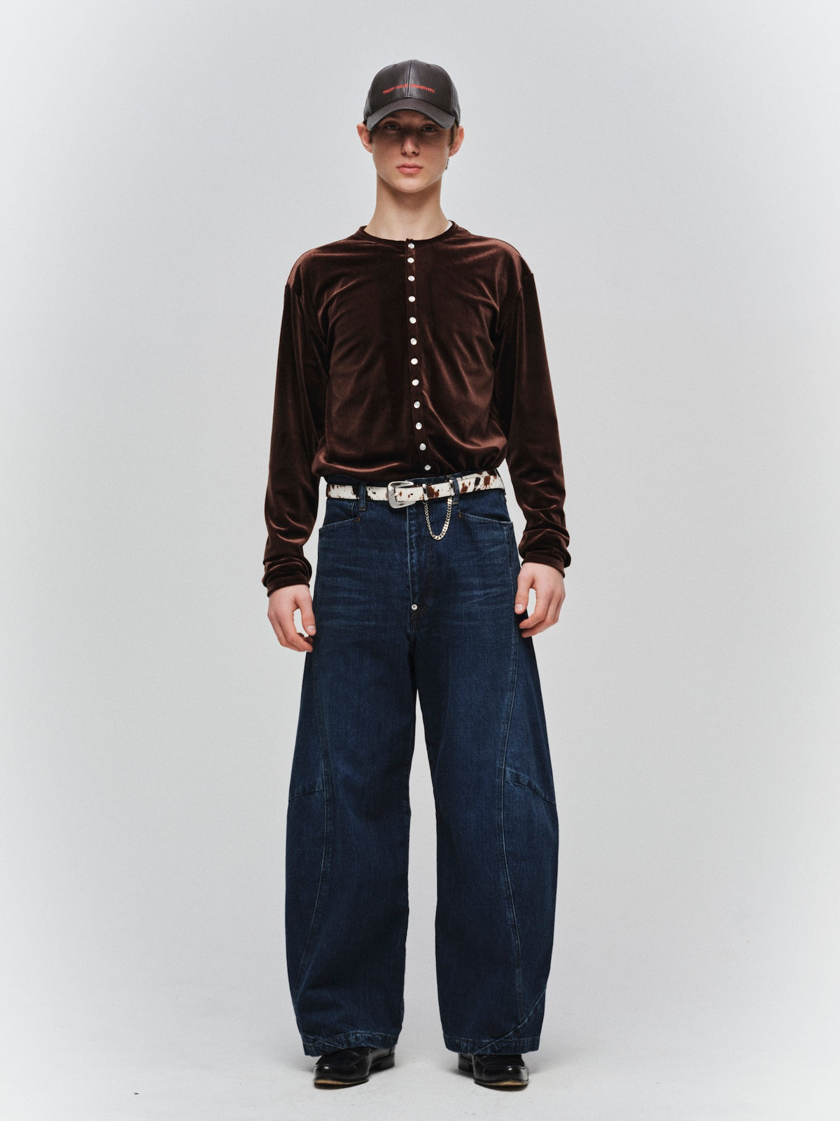 VELOR SNAP CARDIGAN