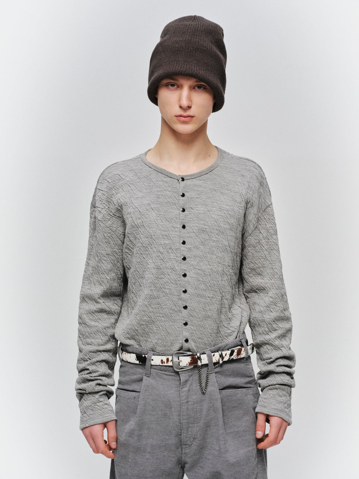 GAUZE SNAP CARDIGAN