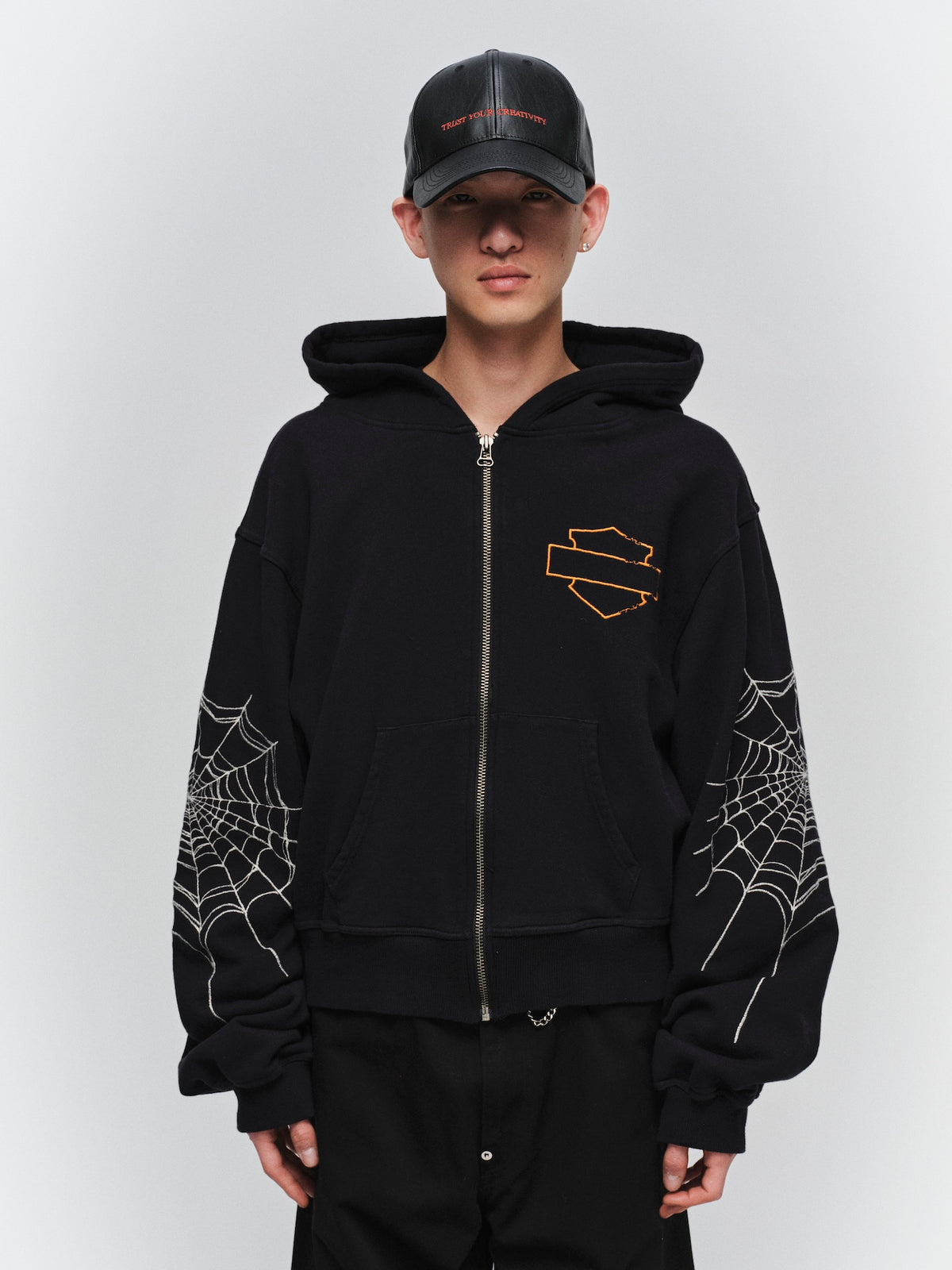 SPYDER-EMBROIDERED SLEEVE HOODIE
