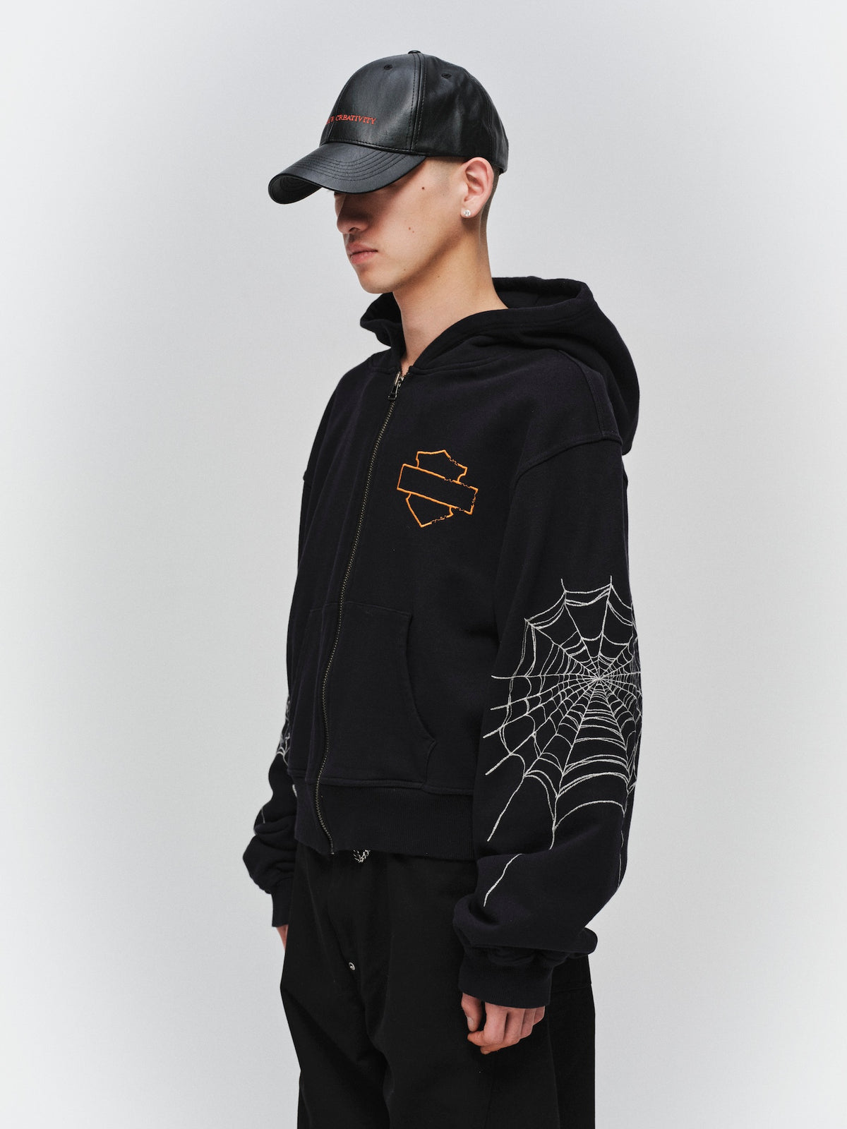 SPYDER-EMBROIDERED SLEEVE HOODIE