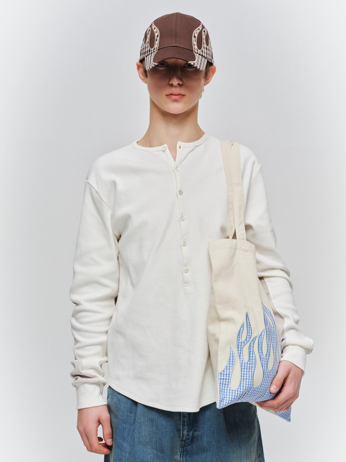FLAME PATTERN TOTE BAG