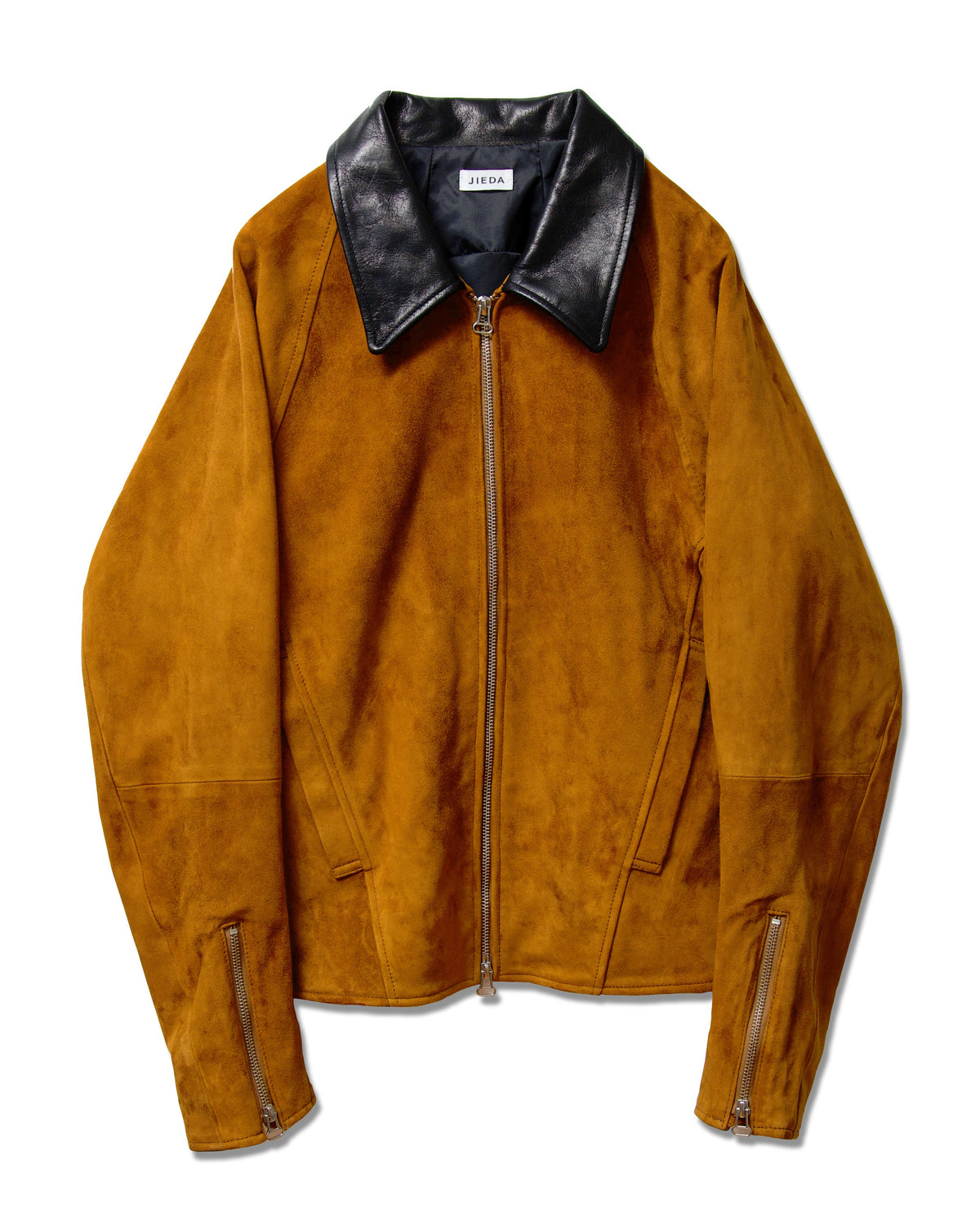 NUBUCK DRAPING LEATHER JACKET