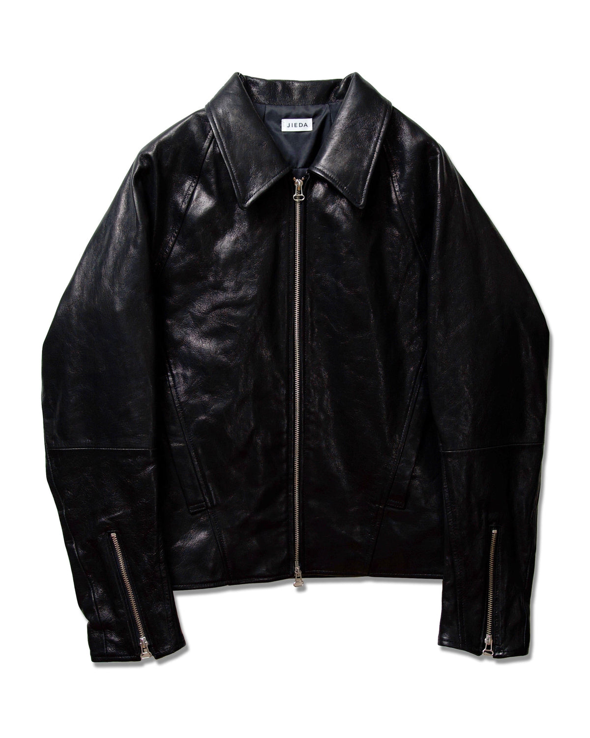 DRAPING LEATHER JACKET