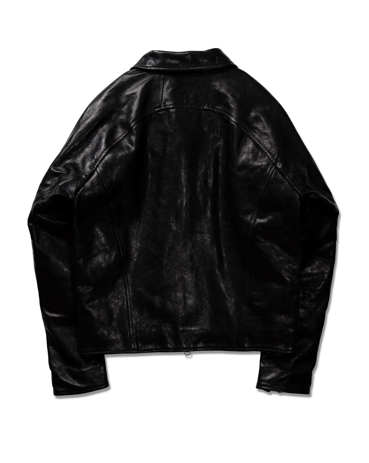 DRAPING LEATHER JACKET