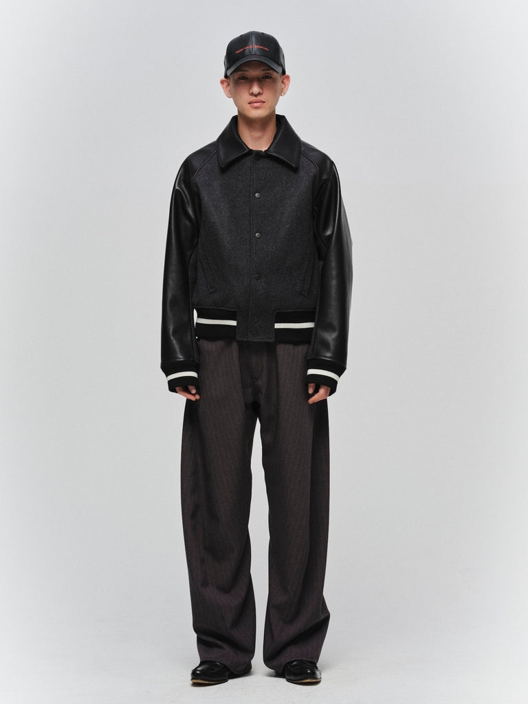 DRAPING VARSITY JACKET