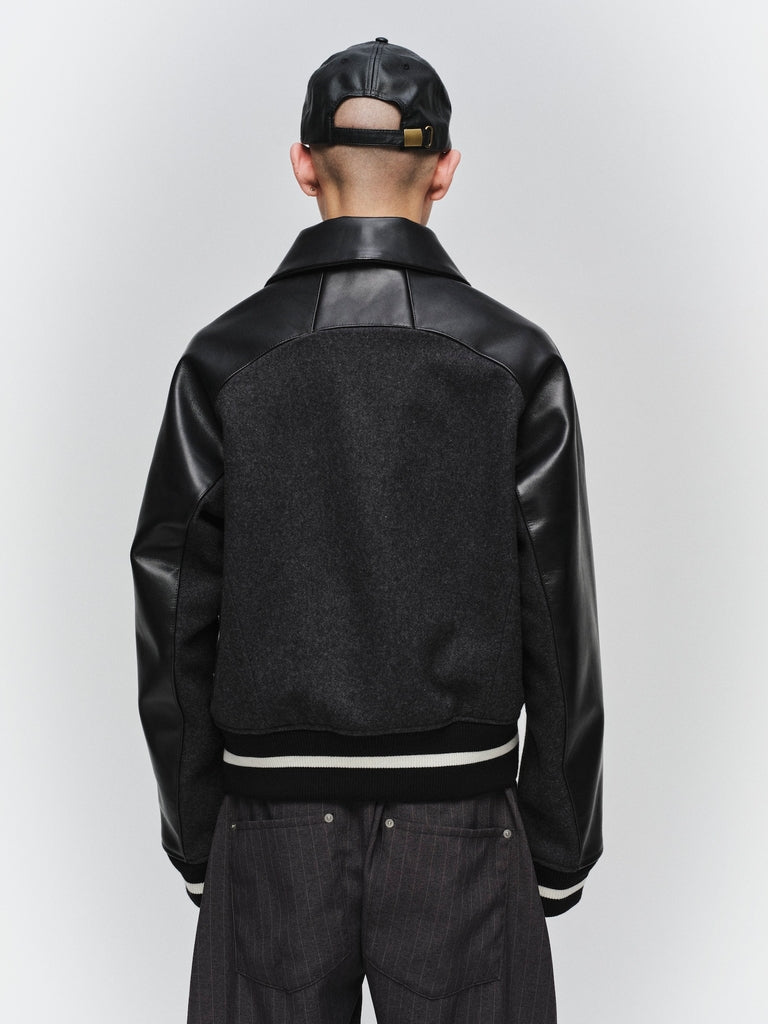 DRAPING VARSITY JACKET
