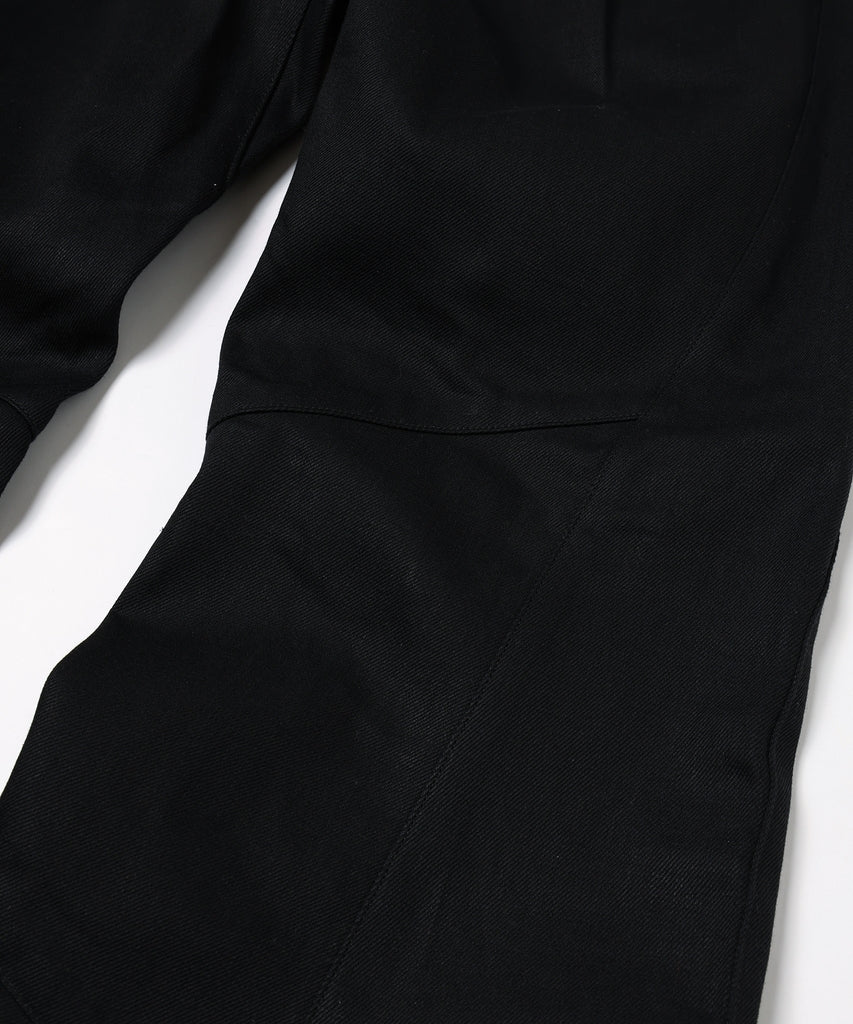 ENGINEERED DRAPING FLARE DENIM PANTS