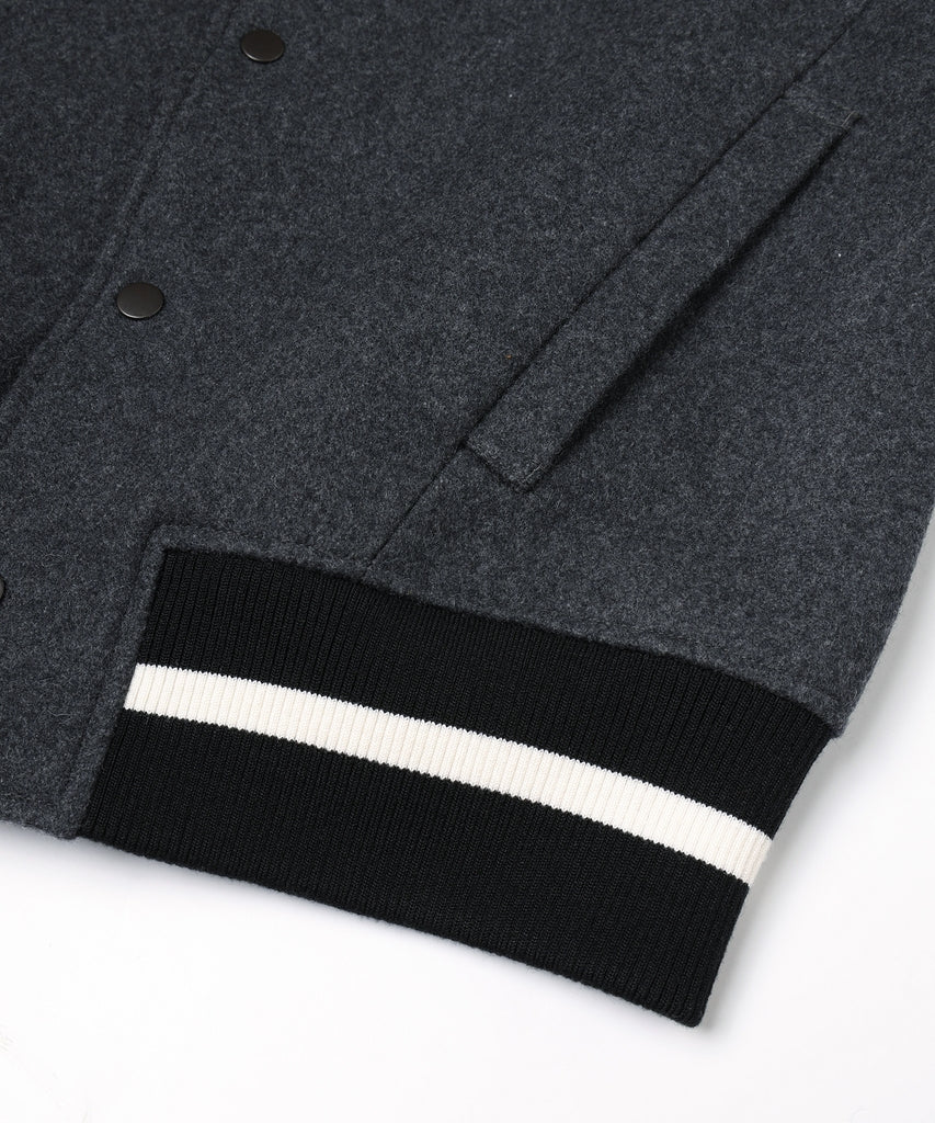 DRAPING VARSITY JACKET