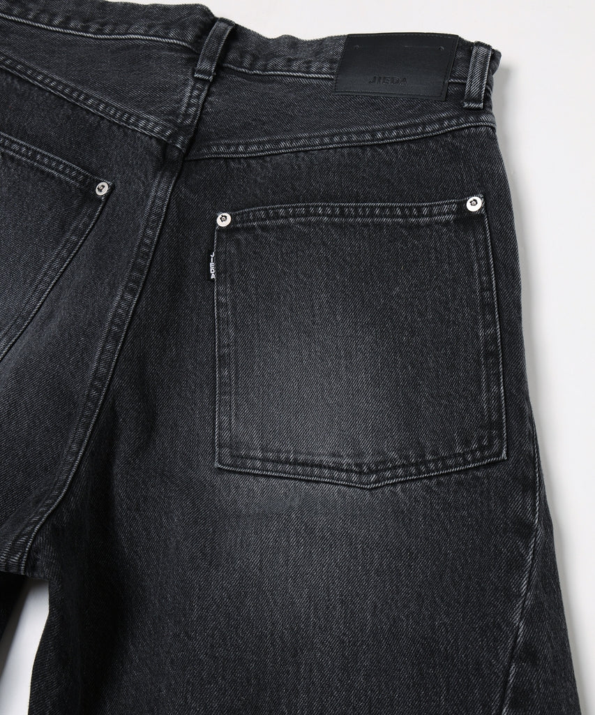 VINTAGE-FEEL DRAPED DENIM PANTS