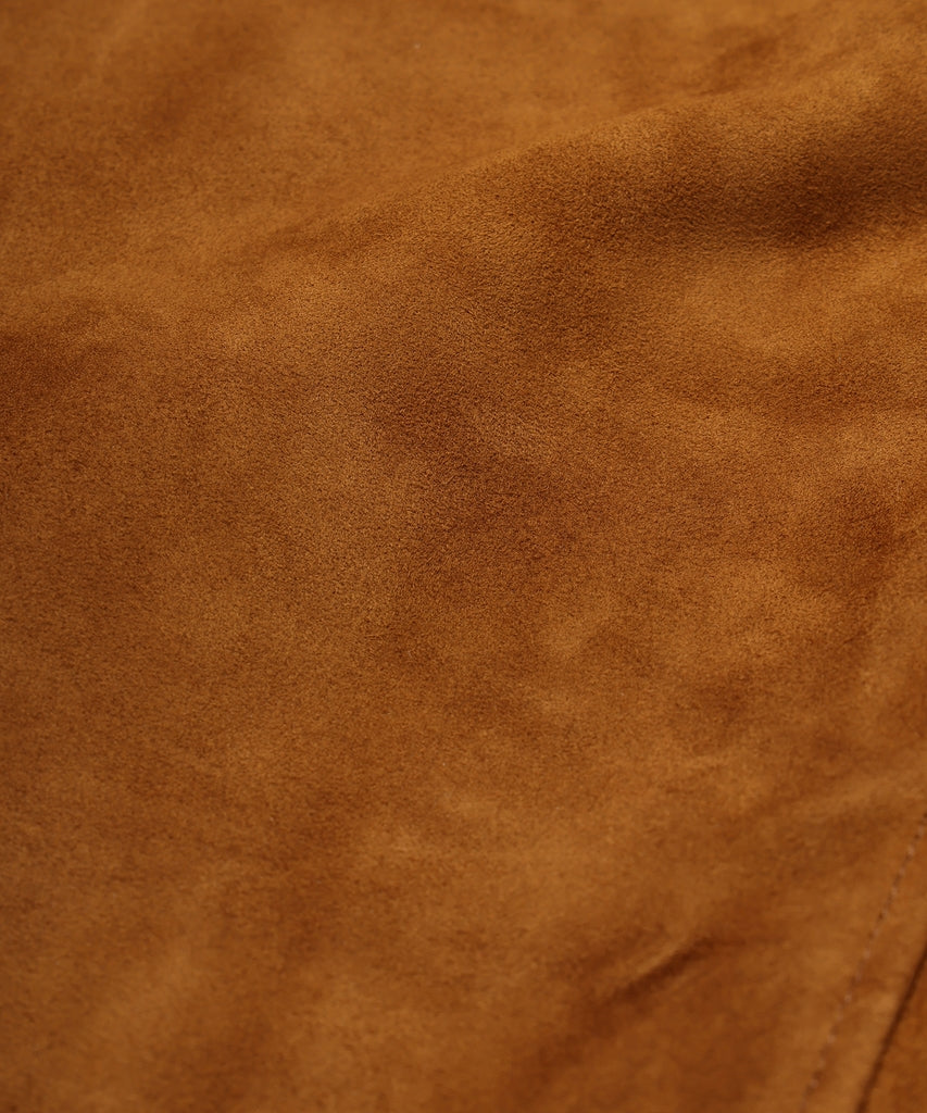 NUBUCK DRAPING LEATHER JACKET