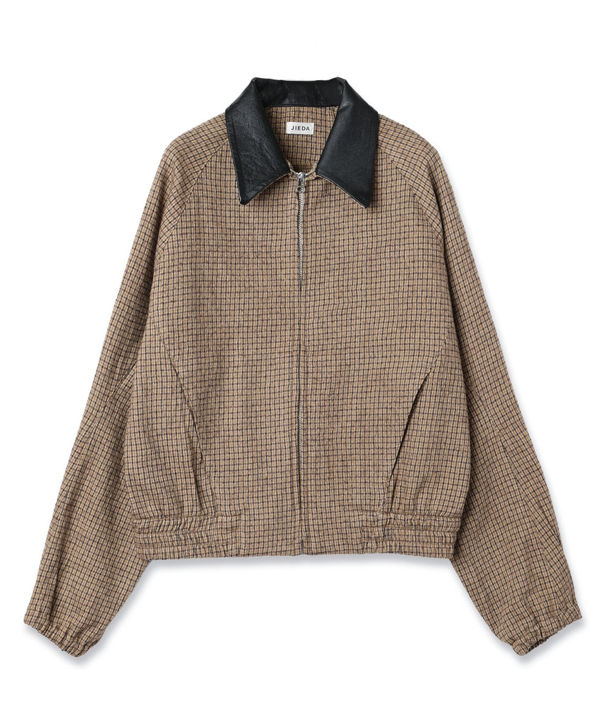 LEATHER COLLAR SHORT JACKET