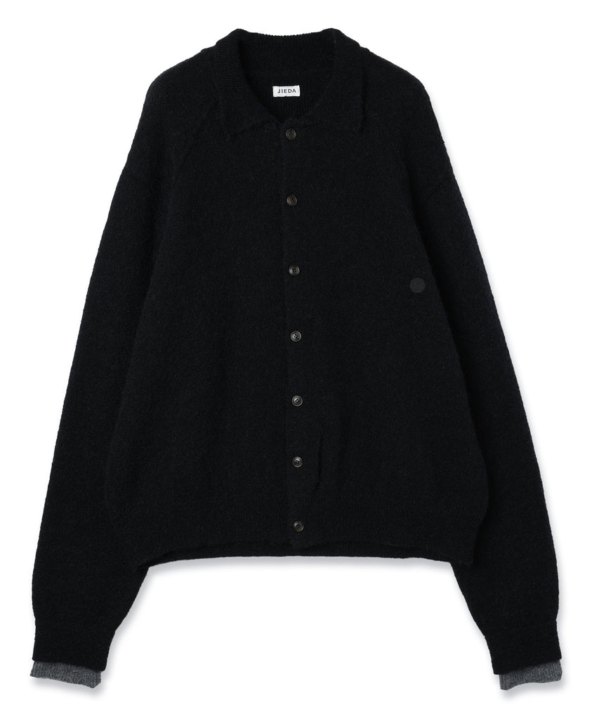 LAYERED MOHAIR KNIT SHIRT