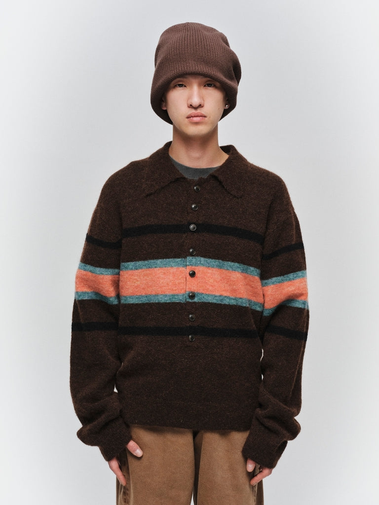 STRIPED KNIT POLO
