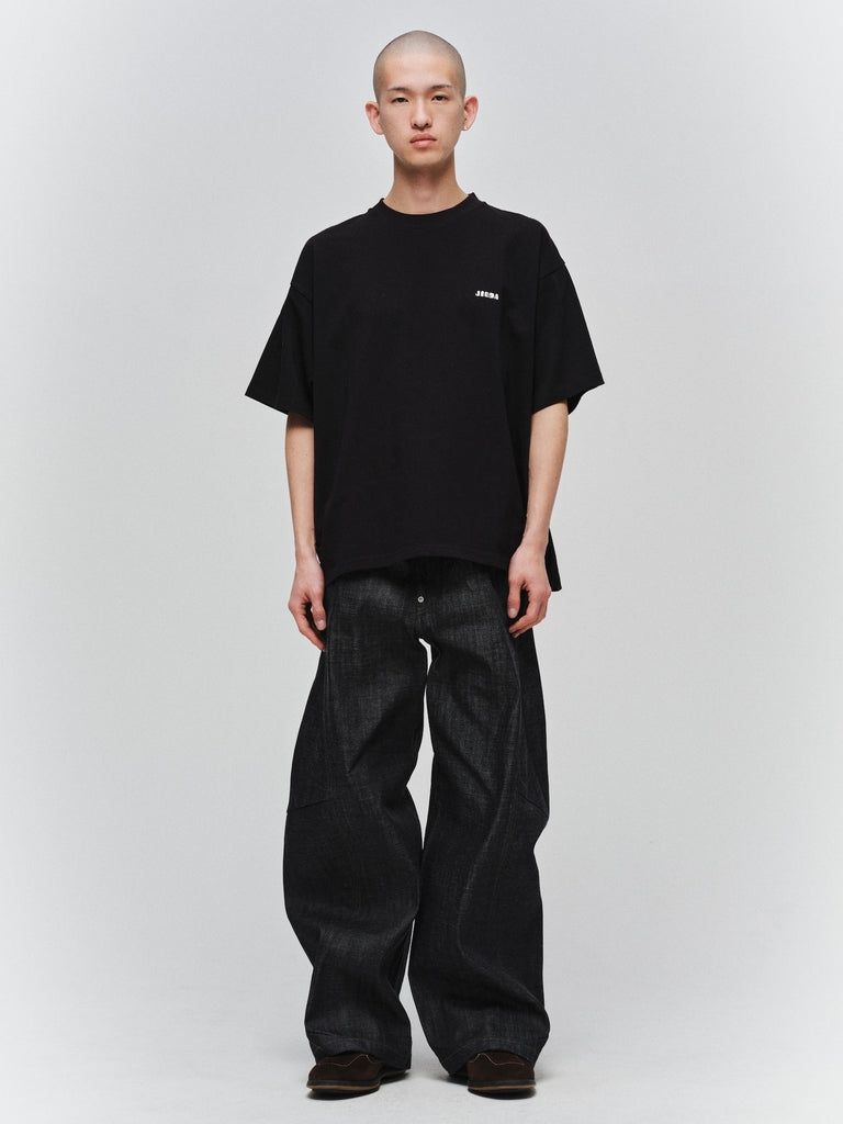 DRAPING DENIM PANTS