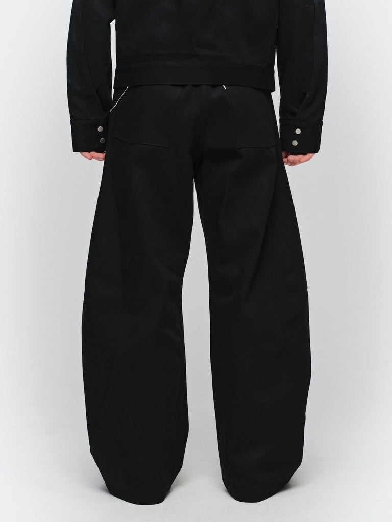 DRAPING DENIM PANTS