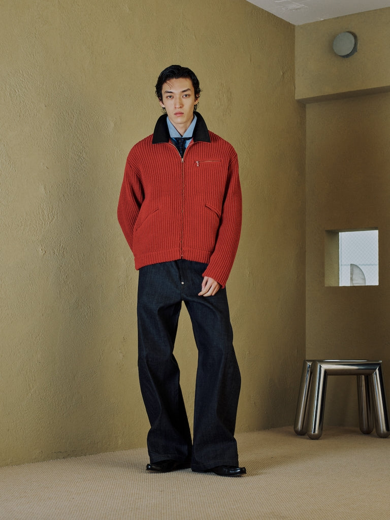 ENGINEERED DRAPING FLARE DENIM PANTS