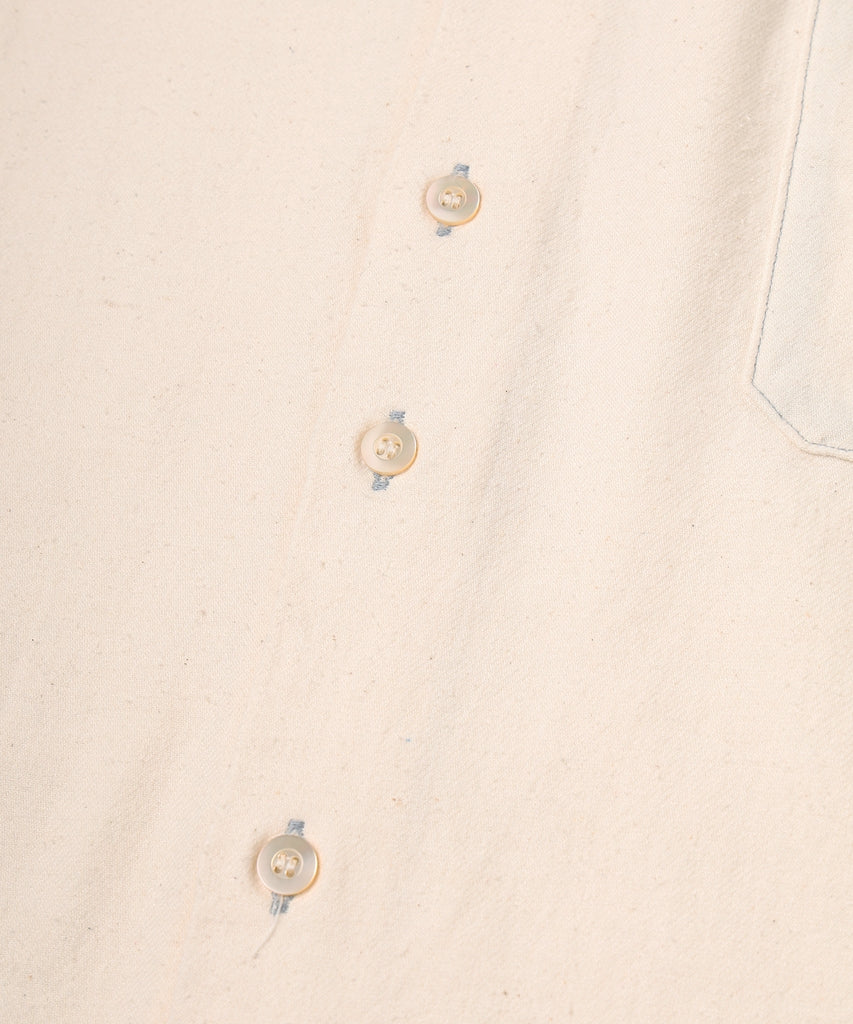 COTTON SILK CUT-OFF SHORT SHIRT