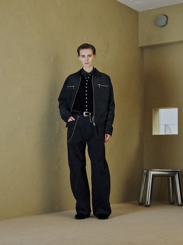 ENGINEERED DRAPING FLARE CORDUROY PANTS