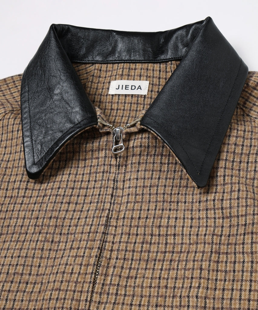 LEATHER COLLAR SHORT JACKET