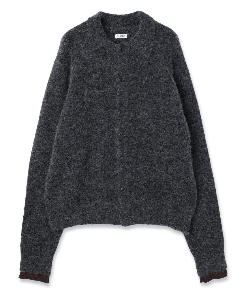 LAYERED MOHAIR KNIT SHIRT