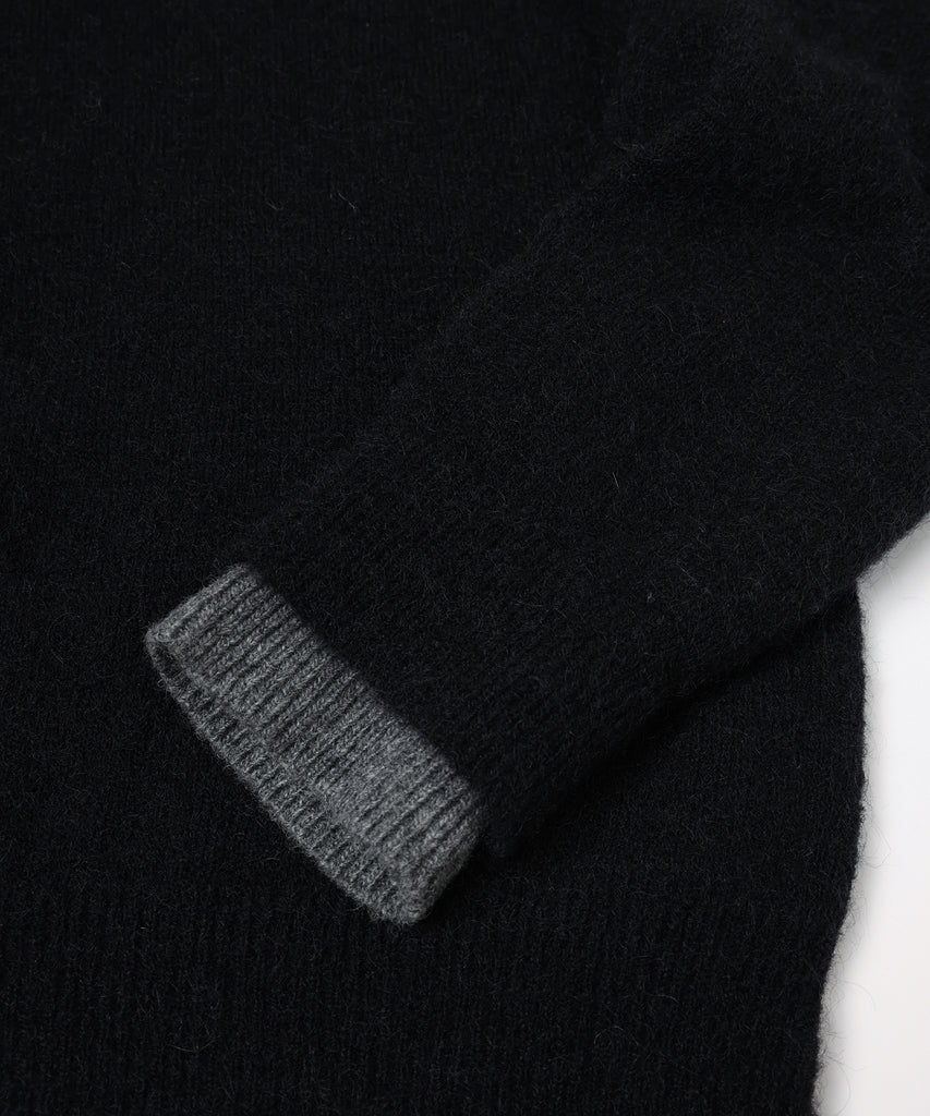 LAYERED MOHAIR KNIT SHIRT